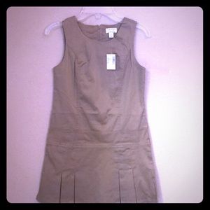 NWT Girls Sleeveless Uniform Jumper- Khaki, Size 8